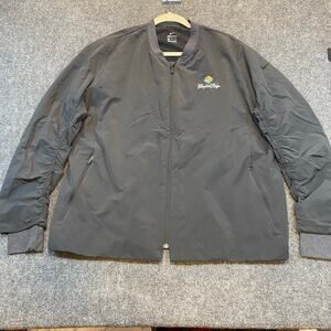 Nike Shield Men 2XL Black Pumpkin Ridge Golf Full Zip Rain Jacket H2O Repellent